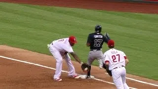 ATL@PHI: Smith safe at first after call overturned