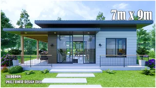 Small House Design | 7m x 9m with Swimming pool