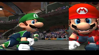 Super Mario Strikers: Luigi VS Mario Superstar difficulty (4K 60FPS)