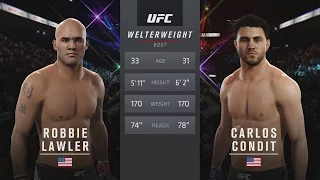 EA SPORTS UFC 2 - UFC 195: Robbie Lawler vs Carlos Condit Gameplay [1080p HD]