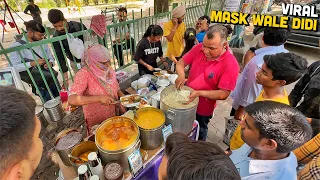 BRAND NEW Indian Street Food Sensation 😍 Viral Mask Wale Didi ka Dhaba, Adani Ambani wali Chaat 😍