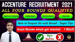 Accenture Complete Plan for All 4 Rounds | Resume that got me into Accenture | Selected in Accenture