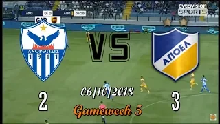 Anorthosis Vs APOEL FC | 2 - 3 | Goals & Highlights | 06/10/18