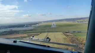 (4K) Boeing 737 cockpit landing Krakow (EPKK)