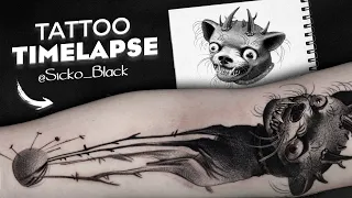 Красим демона! Tattoo timelapse! Whip Shading (3rl, Dan Kubin и Stigma Spear)