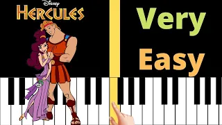 Hercules - Go The Distance | VERY EASY Piano Tutorial