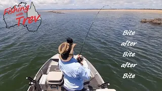 Fishing the River Mouth Rock wall