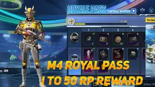 C1S2 M4 ROYAL PASS 1 TO 50RP REWARDS ARE HERE | SEASON 22 ROYAL PASS PUBG | M4 ROYAL PASS RP  REWARD