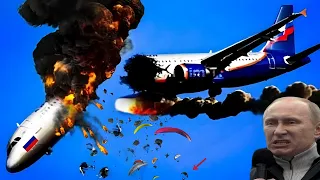 1 Minutes Ago! Russian IL-96 Plane Carrying Russian President Explodes in the Air