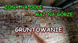 GRUNTOWANIE ŚCIAN DO TYNKÓW.  REMONT STAREGO DOMU, VLOG, BUDOWA #253