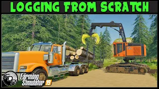 New House, New Grapple - Logging From Scratch 199 - Farming Simulator 2019 - FDR Logging