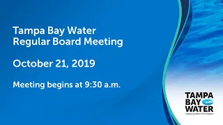 Tampa Bay Water Regular Board Meeting October 2019