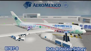 AeroMéxico🇲🇽 Boeing 787 Quetzalcóatl Ruta Robloxia-Sidney (Cabin Crew Simulator Roblox)