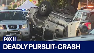 Bicyclist killed in pursuit-crash in South LA