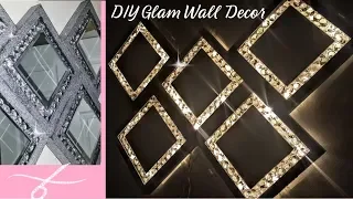 Super Glam Wall Decor with Lights | DIY Dollar Tree Home Decor | Wall light | Glam Mirror | Sconce