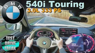 2021 BMW 540i Touring xDrive Facelift 333 PS TOP SPEED AUTOBAHN DRIVE POV