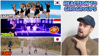 REACTION TO GIRLGROUPS: LIGHTSUM "VIVACE" KPOP / FAKY "SAYONARA MY EX" JPOP / ZIRIUS "BAD BOY" IPOP