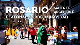 Peatonal Córdoba extendida por las fiestas de  Navidad | (4k Walking Tour)