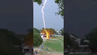 A lightning strike for the ages at the 2019 U.S. Women's Open ⚡️⚡️ #Shorts