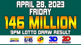 9PM Lotto Result Today April 28 2023 Friday - Ultra Lotto 6/58, Mega Lotto 6/45