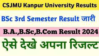 BSc 3rd Semester Result 2024 Kaise dekhe//BSc 3rd Semester Result Kaise dekhen 2024/BSc Results 2024