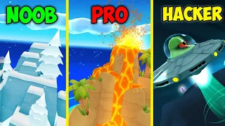 NOOB vs PRO vs HACKER - Ski Safari 2