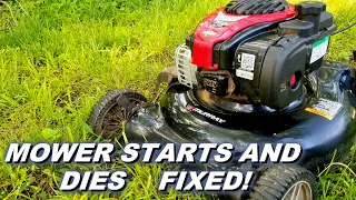 Fix A Mower That Starts And Dies