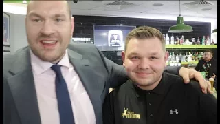 WHEN TYSON FURY MET JOSEPH PARKER TRAINER KEVIN BARRY *  & HIS SON - (EXCLUSIVE FOOTAGE)