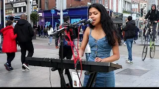 "Blinding Lights" on Grafton Street with Brinda Irani. (The Weeknd) cover.