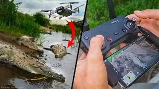 Drone almost falls into river of Crocodiles | DRONE FAILURE!!