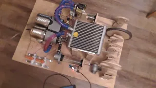 Stirling engine with generator.