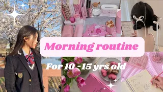 10 - 15 year olds school morning routine - Step by step