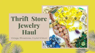 Thrift Store Jewelry Haul | Vintage Jewelry | Baccarat Crystal | Jewelry to Look For While Thrifting