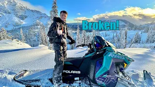 I BROKE my NEW Snowmobile!!