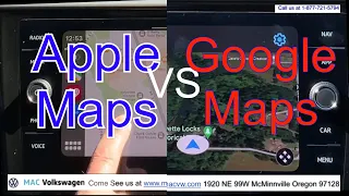 Google vs Apple Navigation Demo test drive with each