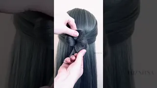 Как легко сделать бантик, новый способ😉❤️ #прически #hairstyle #diy #hairtutorial #updo #easyhair