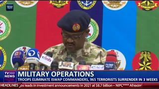 Nigerian Troops eliminate ISWAP commanders, as 965 terrorists surrender