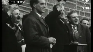 Cricketer Herbert Sutcliffe is recognised in his home town (1925)