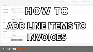 StableBid - How to add a line item to invoices