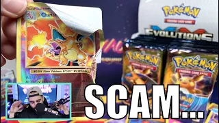 Pokemon Scammer EXPOSED!  Fake Pokemon XY Evolutions Box Opened.