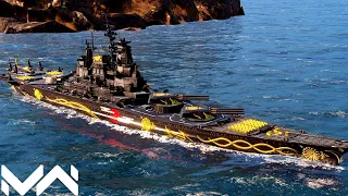 JS Yamato Aegis Have New Exclusive Camouflage Full Review And Gameplay - Modern Warships