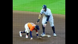 Aaron Judge...thrown out at 2nd by best friend Jose Altuve...Yankees vs Astros...7/9/21