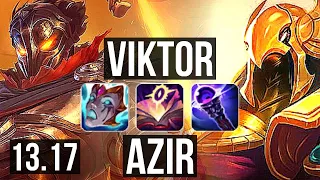 VIKTOR vs AZIR (MID) | 10/2/7, Legendary, 300+ games | EUW Challenger | 13.17