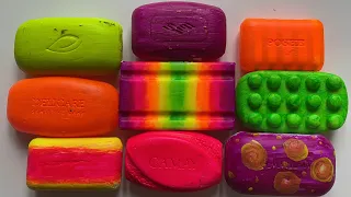 ASMR Cutting Soft Colored Soap, Neon Soap