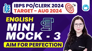 IBPS PO /Clerk 2024 | English Mini Mock Test For IBPS PO/Clerk 2024 | Day-3 | By Saba Ma'am