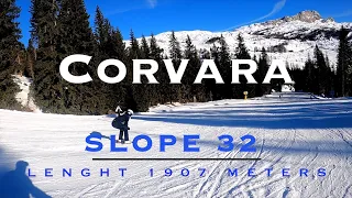 Corvara - Alta Badia - Slope 32 Vizza for beginners.