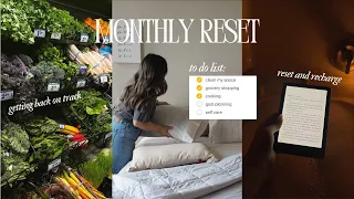 monthly reset | getting my life back on track, setting up healthy habits, recharge and reset ☁️