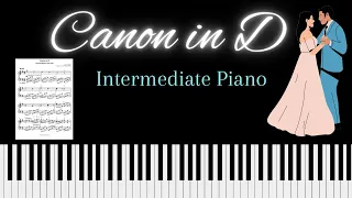 Canon in D - Pachelbel - Intermediate piano - Sheet music Download