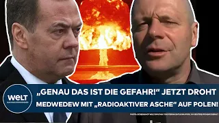 PUTINS KRIEG: "Genau das ist die Gefahr!" Jetzt droht Medwedew Polen mit "radioaktiver Asche!"