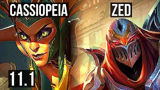 CASSIOPEIA vs ZED (MID) | Rank 3 Cassio, 5/0/2, 600+ games, Rank 13 | EUW Grandmaster | v11.1